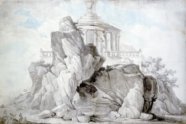 Project for an artificial mountain in honour of the Festival of Reason to be erected in a public garden at Bordeaux
